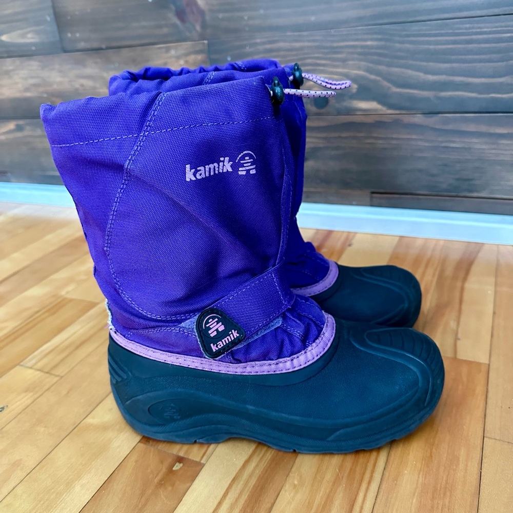 Good Used Condition Kids Kamik Snow Boots - Waterproof, Insulated (Size 3)